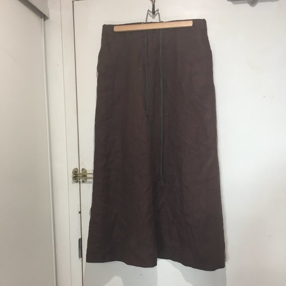 MANDARIN BLVE MAXI LINEN SKIRTS SIZE 10 - Picture 2 of 7